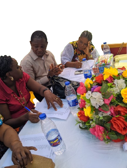 Parent smiling with child